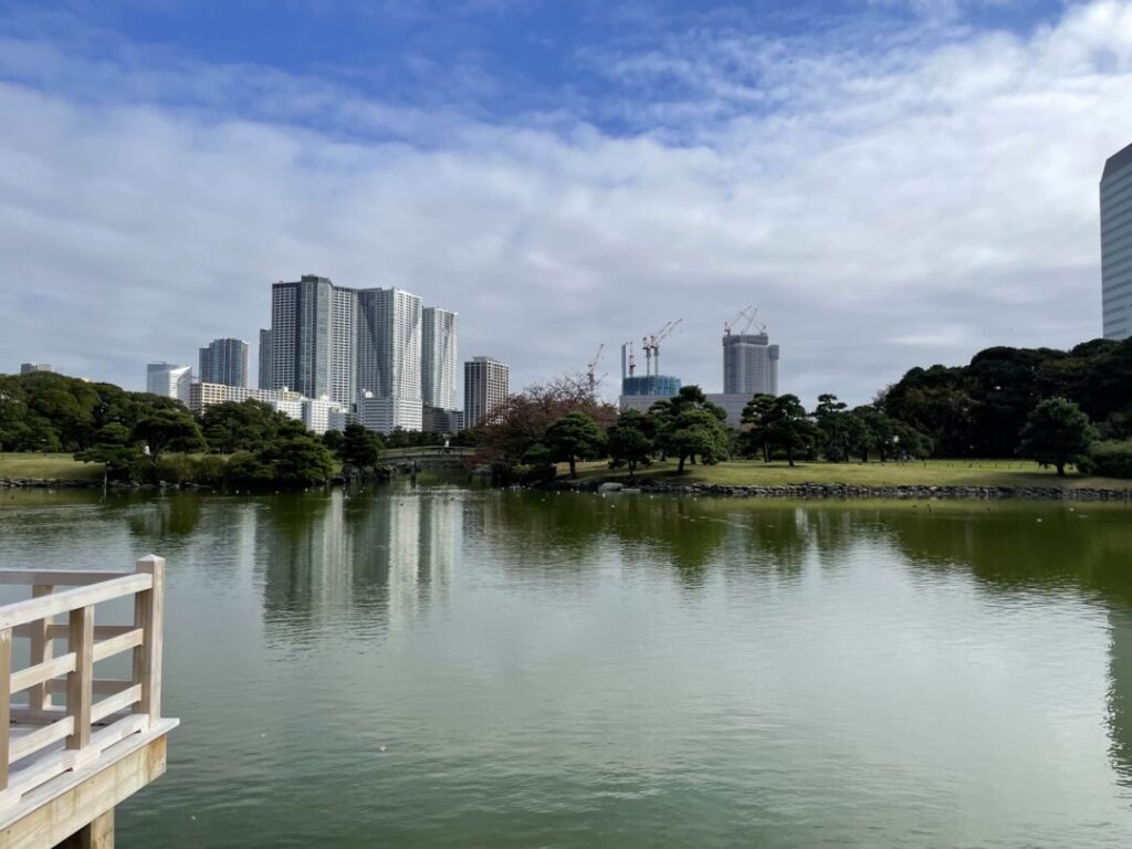 Hamarikyu Garden Pond
