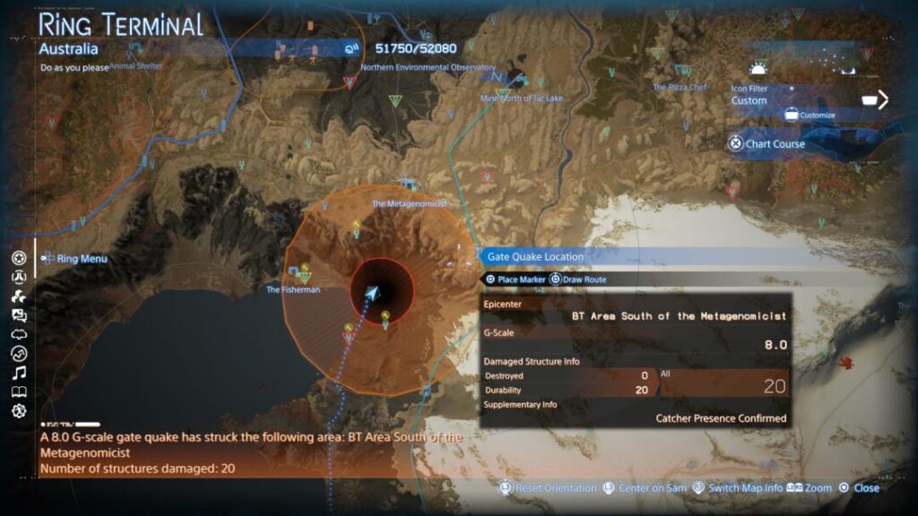 Octopus-type(Octopoid)The cliffs east of The Fisherman or south of The Metagenomicist【Death Stranding2 / DS2】