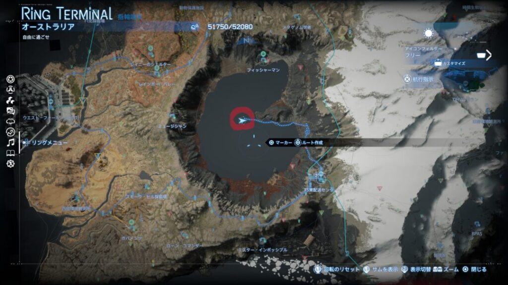 タール湖の真ん中にある鳥居での撮影の場所【デススト2 / デスストランディング2 / Death Stranding2】