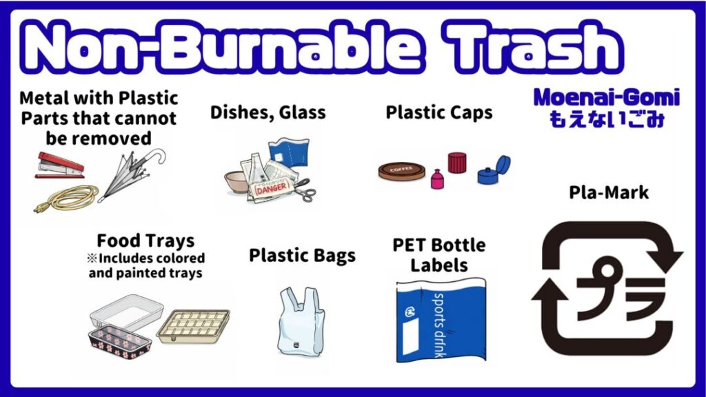 Japan Travel Trash Guide: How to Throw Away Garbage Non-Burnable Trash (Moenai-Gomi)